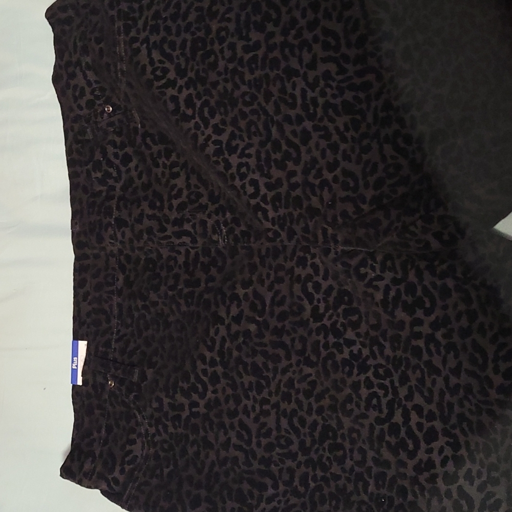 Terra & Sky black velvet black jeggings